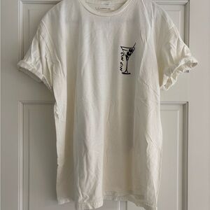Anthropologie White Graphic Tee